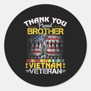 Trotse broer van een Vietnam veteraan - dank je we Ronde Sticker