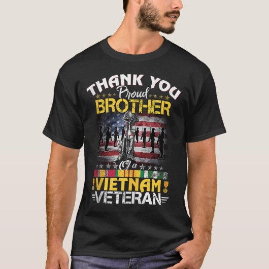 Trotse broer van een Vietnam veteraan - dank je we T-shirt (Voorkant)