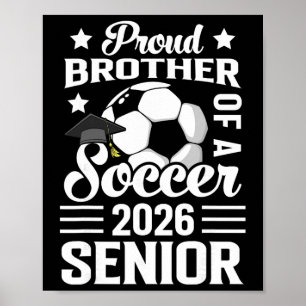 Trotse Broer Van Een Voetbal Senior 2026 Afstudere Poster