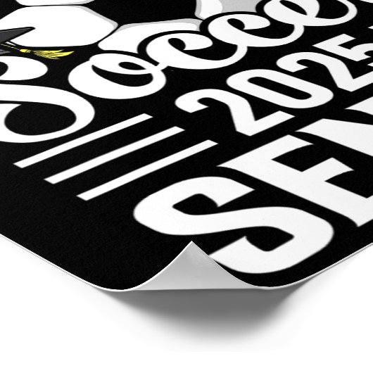 Trotse broer van een voetbalsenior CL van 2025 gra Poster (Hoek)