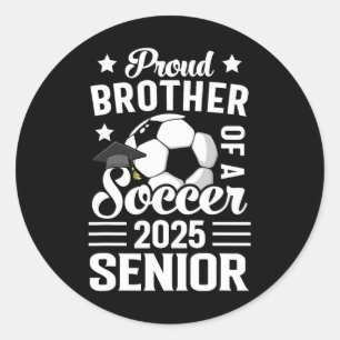 Trotse broer van een voetbalsenior CL van 2025 gra Ronde Sticker