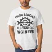 Trotse broer van een werktuigbouwkundige t-shirt (Voorkant)