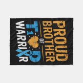 Trotse broer van T1D Warrior Awareness S Fleece Deken (Voorkant (Horizontaal))