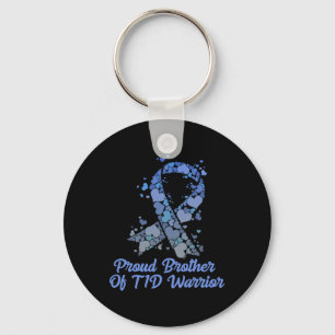 Trotse broer van T1D Warrior Type 1 Diabetes Aware Sleutelhanger