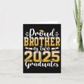 Trotse broer van twee afgestudeerden van 2025 kaart (Voorkant)