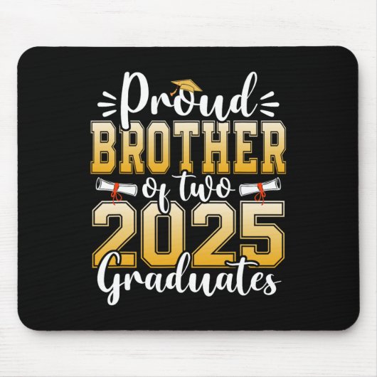 Trotse broer van twee afgestudeerden van 2025 muismat (Voorkant)