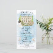 Trotse Bruid Bruidegom Luxe Trouwprogramma in Eleg (Staand voorkant)