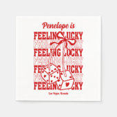 Trotse Bruidsmeisje Servetten met 'Feeling Lucky i (Voorkant)