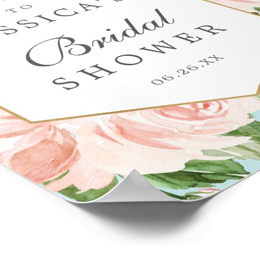 Trotse Bruiloft Bridal Shower Welkomstbord Poster (Hoek)