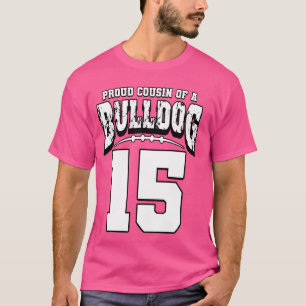 Trotse Bulldog Football neef van speler 15 T-shirt
