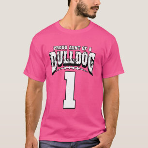 Trotse Bulldog Football Tante van speler 1 T-shirt