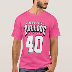 Trotse Bulldog Football Tante van speler 40 T-shirt