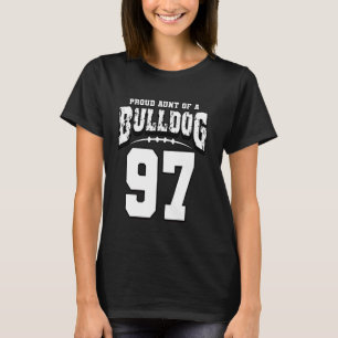 Trotse Bulldog Football Tante van speler 97 T-shirt