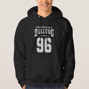 Trotse Bulldog Football Uncle van speler 96 Hoodie