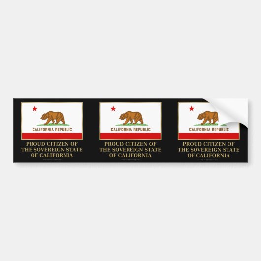 Trotse burger van Californië Bumpersticker (Voorkant)