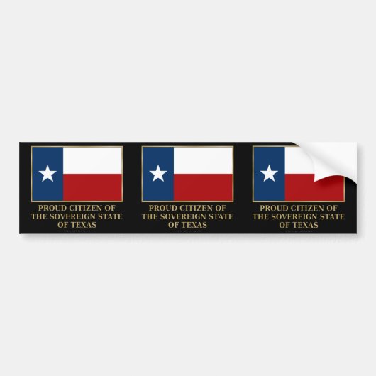 Trotse burger van Texas Bumpersticker (Voorkant)