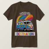 Trotse camper – Rainbow RV Pride T-shirt (Design voorkant)