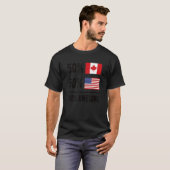 Trotse Canadese Amerikaanse vlag Canada USA 1 T-shirt (Voorkant volledig)