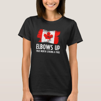 Trotse Canadese ellebogen omhoog Ware Noord Sterk  T-shirt