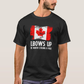 Trotse Canadese ellebogen omhoog Ware Noord Sterk T-shirt