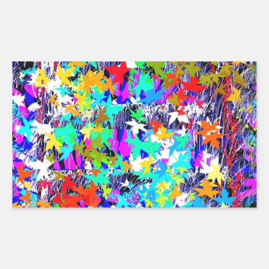 TROTSE CANADESE ESDOORN RECHTHOEKIGE STICKER (Voorkant)