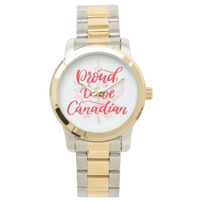 Trotse Canadese esdoornblad | Canada-dag Horloge (Voorkant)