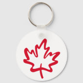 Trotse Canadese esdoornblad op Canada Red Sleutelhanger (Voorkant)