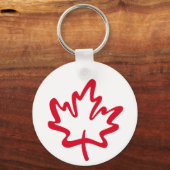 Trotse Canadese esdoornblad op Canada Red Sleutelhanger (Voorkant)