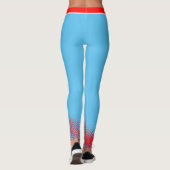 Trotse Canadese MAM met Rode esdoornblad op BLAUW Leggings (Achterkant)