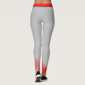 Trotse Canadese MAMA met Rode esdoornblad op GRIJS Leggings (Achterkant)