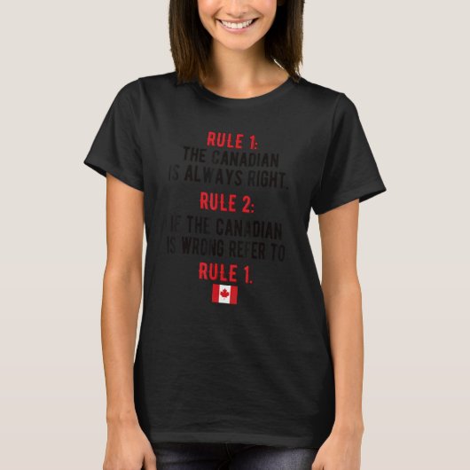 Trotse Canadese Regels Canada Vlag Canadese roots T-shirt (Voorkant)
