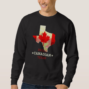 Trotse Canadese Texaan  Texas En Canada Kaart En V Trui