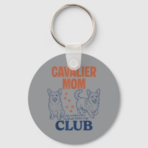 Trotse Cavalier Moeder Club Schattige Hond Moeder Sleutelhanger