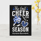 Trotse cheer senior moeder van een senior cheerlea kaart (Gele Bloem)