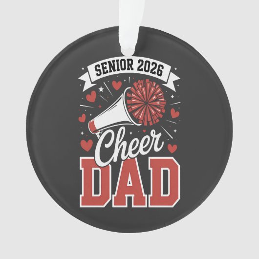 Trotse cheer senior vader 2026 ornament (voorkant)