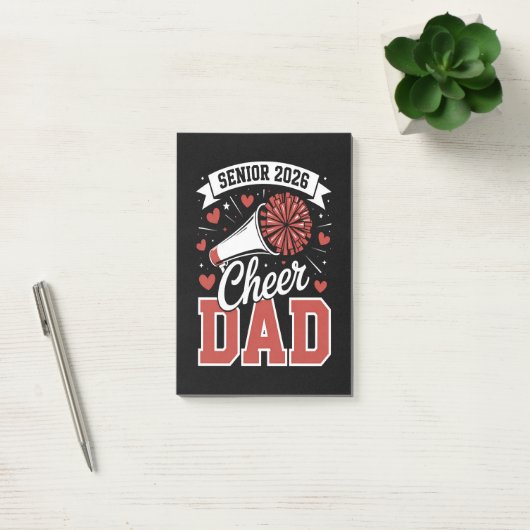 Trotse cheer senior vader 2026 post-it® notes (Kantoor)