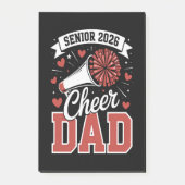 Trotse cheer senior vader 2026 post-it® notes (Voorkant)