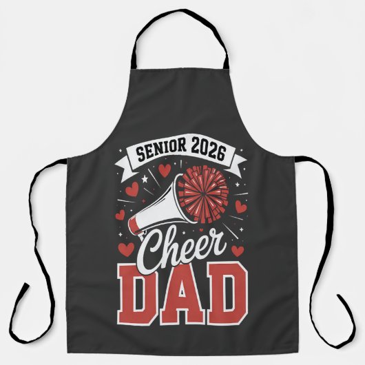 Trotse cheer senior vader 2026 schort (Voorkant)