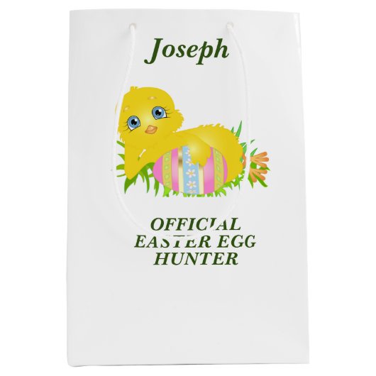 Trotse Chick Easter Egg Hunt Medium Cadeauzakje (Voorkant)