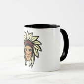 Trotse Chief Headaddress Graphic Coffee Mok (Voorkant rechts)