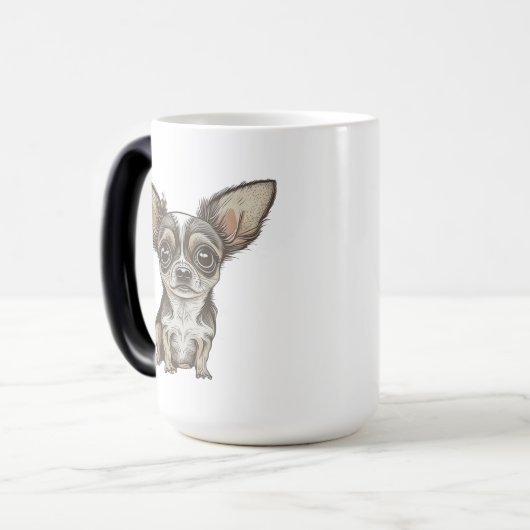 Trotse Chihuahua Moeder | Grappige hond Magische Mok (Voorkant links)