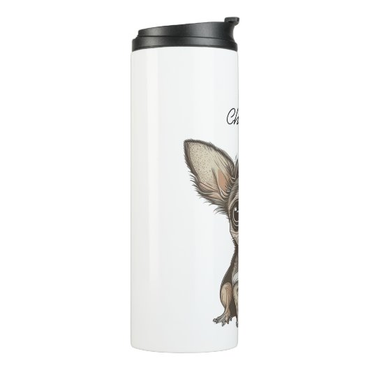 Trotse Chihuahua Moeder | Grappige hond Thermosbeker (Gedraaid links)