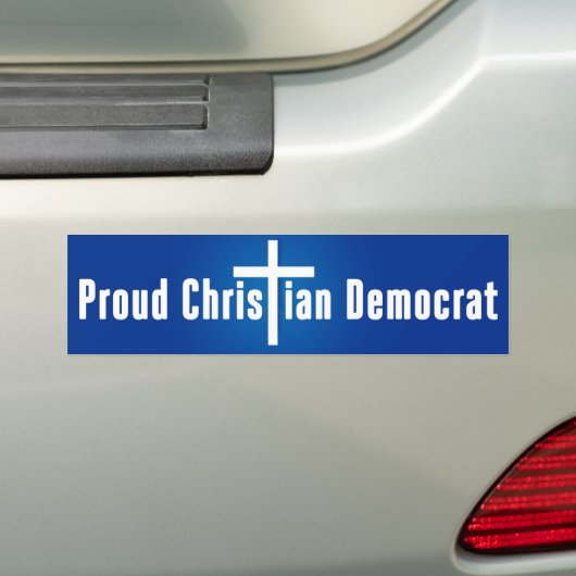 Trotse Christelijk-democraat Bumpersticker (Op auto)