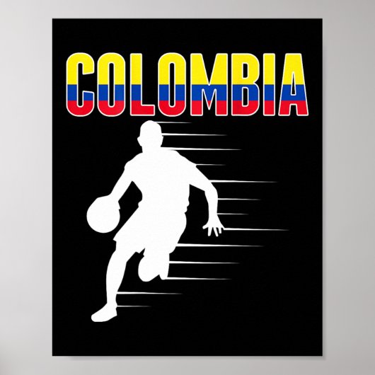 Trotse Colombia Sketel Fans Jersey Colombiaanse vl Poster (Voorkant)