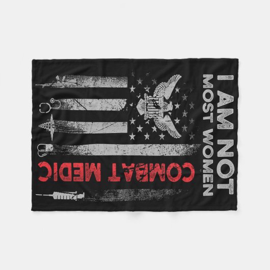 Trotse Combat Field Medic Veteran Soldier Gifts Co Fleece Deken (Voorkant (Horizontaal))