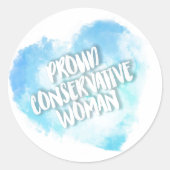 Trotse conservatieve vrouw Sticker (Voorkant)