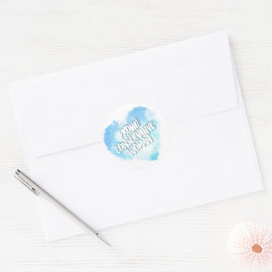 Trotse conservatieve vrouw Sticker (Envelop)