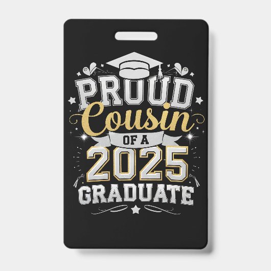Trotse Cousin Van Een Afgestudeerde In 2025 Diplom Badge (Voorzijde)