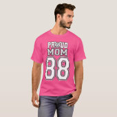 Trotse cricket moeder nummer 88 t-shirt (Voorkant volledig)