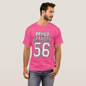 Trotse Cricket Opa Nummer 56 T-shirt (Voorkant volledig)
